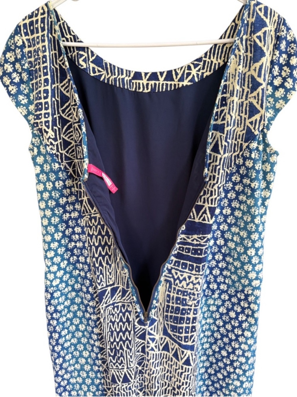 Like New Anthropologie Plenty Tracy Reese Batik Print Cap sleeve Dress Size 12 - Picture 8 of 9